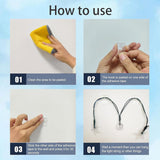 Indoor Mini Light Clips, 60 Clear Clips And 66 Removable Strips, Damage Free Hanging Light Clips For Christmas Decoration, Wall Clips For Hanging Intdoor Lights And Cables, Cord Holders