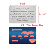 Engraved Wallet Card Inserts For Husband Boyfriend Him, Anniversary Metal Gifts, Mini Love Note For Wife Girlfriend Her, Romantic Valentines Christmas Presents