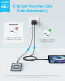 2 Pack 20W USB C Fast Charger with 2 Cables for iPhone 17 16 15 iPad and More