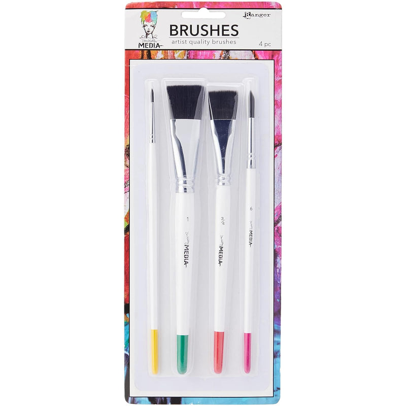 Mda55761 Brushes 4/Pk Round 3, Fine Point 6, Flat .75" & 1"