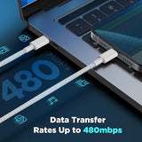 2 Pack 60W USB C to USB C Cable 6FT 10FT Fast Charging Cord for iPhone iPad MacBook Samsung