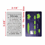Mothers Day Mom Gifts - Mom Engraved Mothers Day Card - Mothers Day Keepsake - Mom Birthday Christmas Card From Daughter Son