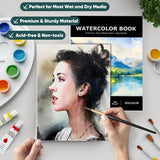 Watercolor Paper Pad, 9"X12" Water Color Paper, 140Lb/300Gsm 40 Sheets Artist Painting Drawing Paper Book, Art Supplies For Adults, Watercolor Paint Set, Sketchbook, Journal, Notebook