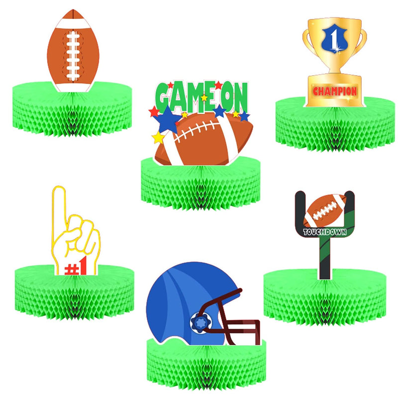 6 Pieces Football Honeycombs Centerpiece For Table Decorations 3D Touc