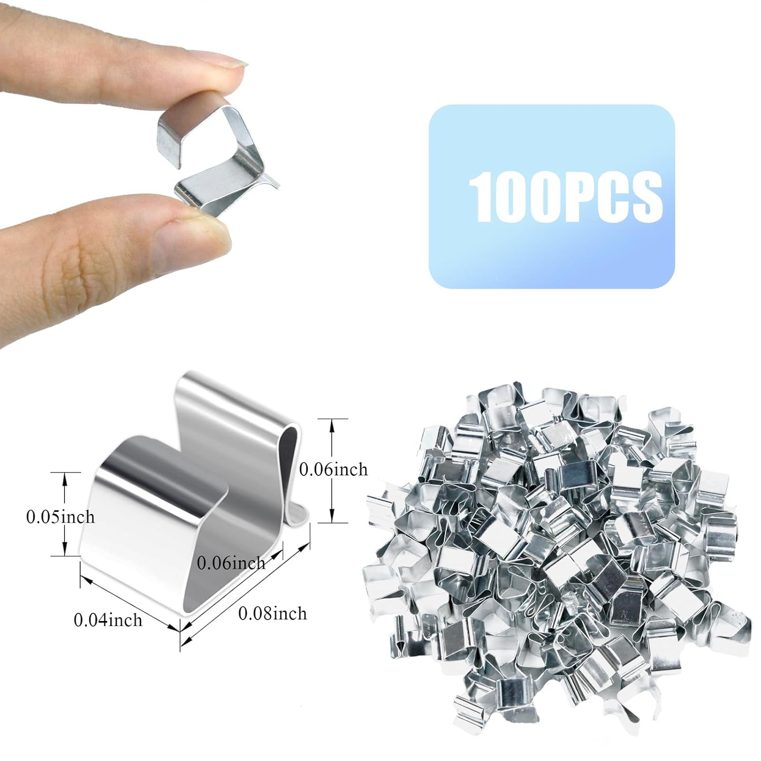 100 Pcs Christmas Gutter Hooks - Galvanized Outdoor Clips For Hanging Lights - Durable Roof Hooks, Xmas Light Hangers, Seasonal Lighting Accessories For Kitchen Garden