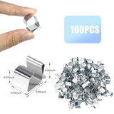 100 Pcs Christmas Gutter Hooks - Galvanized Outdoor Clips For Hanging Lights - Durable Roof Hooks, Xmas Light Hangers, Seasonal Lighting Accessories For Kitchen Garden