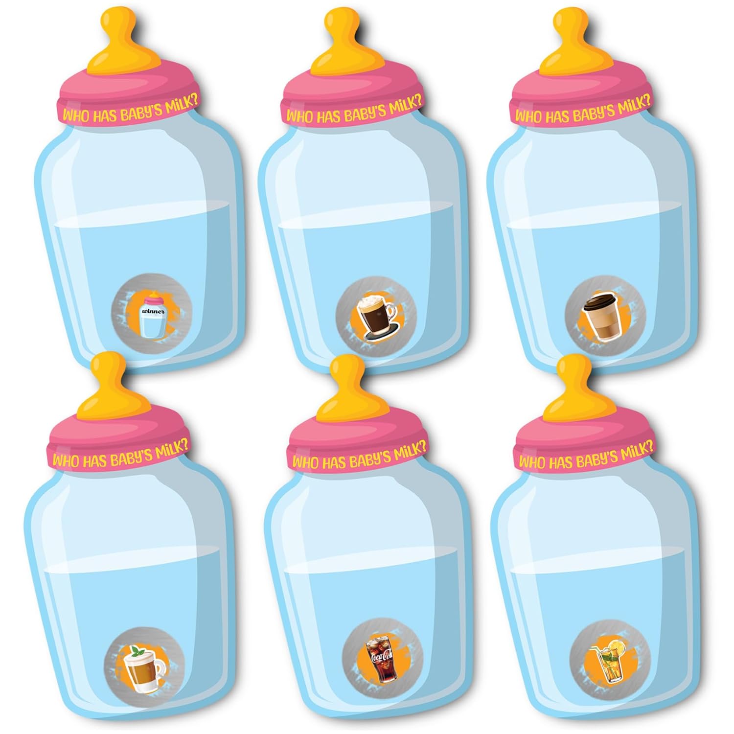 Baby Shower Games, Who Has Baby'S Milk Scratch Off Cards, Funny Lottery Card Ice Breaker Scratch Off Games Party Cards, 40 Card