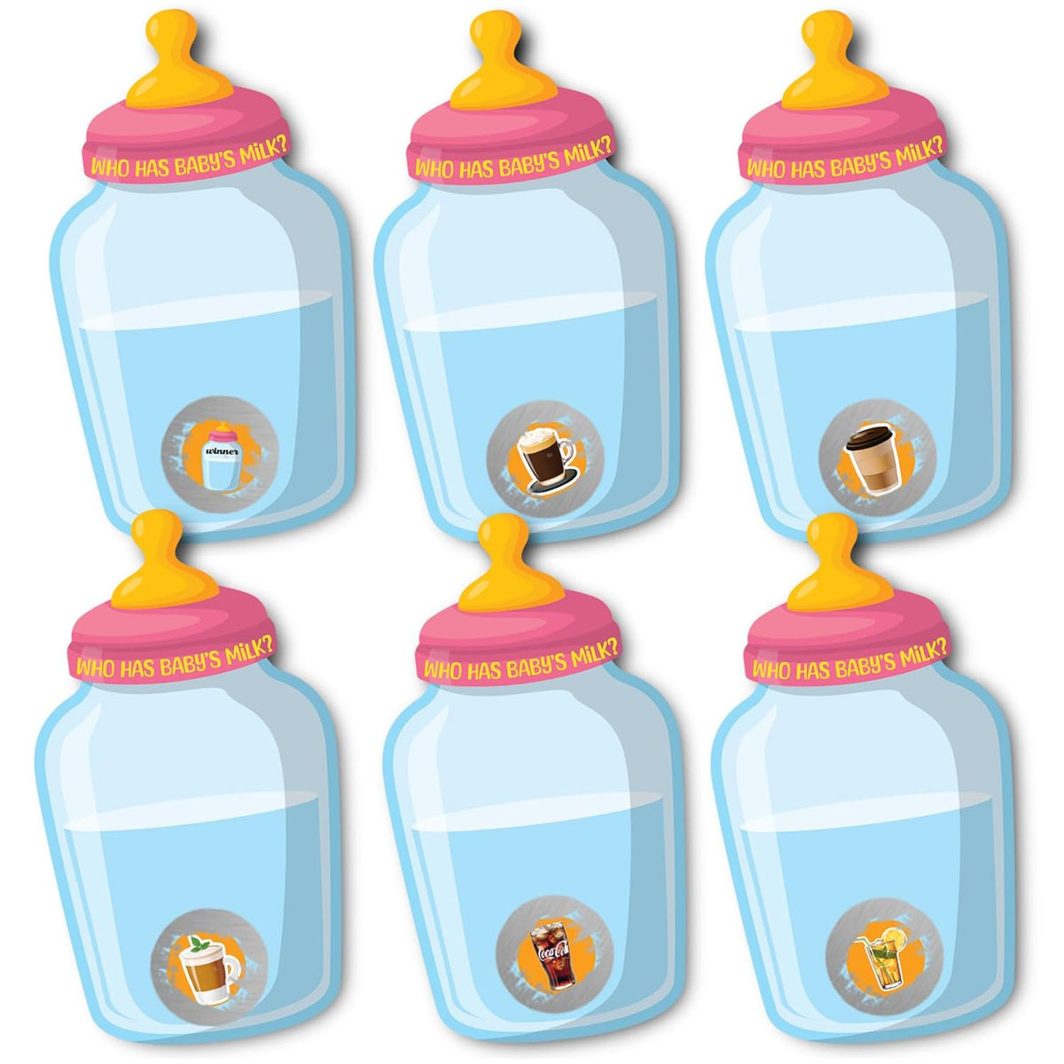 Baby Shower Games, Who Has Baby'S Milk Scratch Off Cards, Funny Lottery Card Ice Breaker Scratch Off Games Party Cards, 40 Card