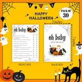 Hilarious Baby Shower Games, Halloween Oh Baby True Or False, 30 Double-Sided Fill In Game Cards For Little Ghost Gender Reveal Spooky Party Favor Supplies - D06