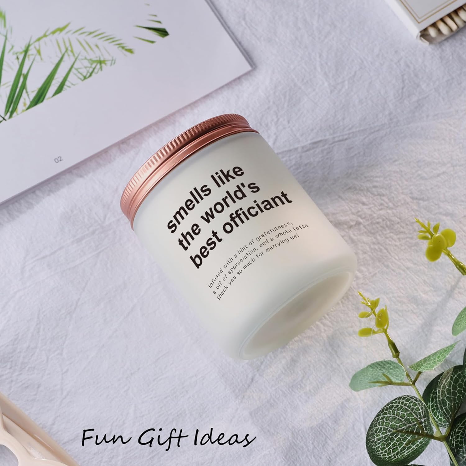 Funny Wedding Officiant Gifts, Unique Women Men Officiant Candle Gift For Wedding Day Christmas