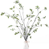 47.2’’ 4Pcs Artificial Ficus Branches Artificial Greenery Stems Faux Ficus Twig Plants Fake Leaf Spray Green Eucalyptus Branches For Vase Filler Office Home Wedding Decoration