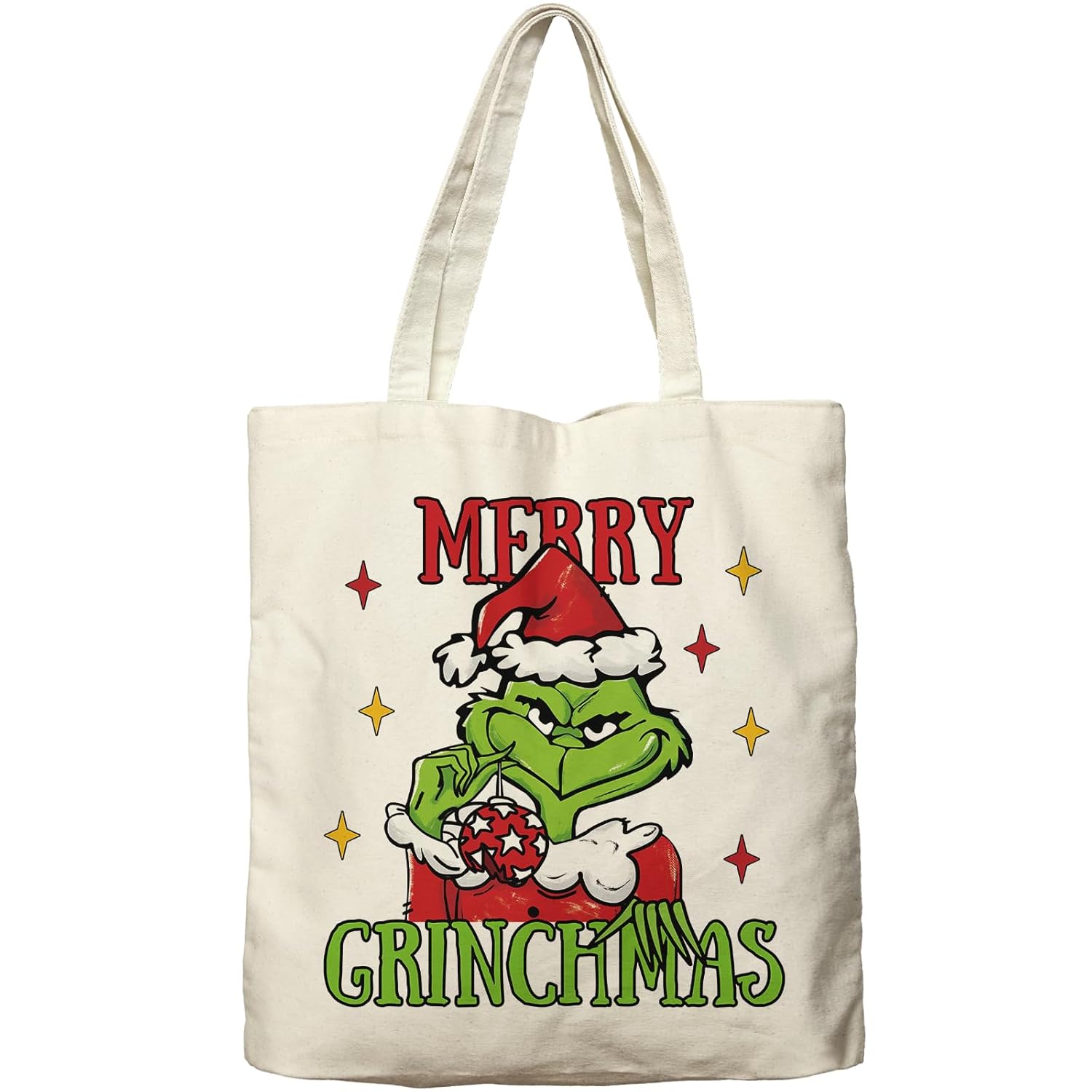 Christmas Canvas Tote Bag For Women - Aesthetic Merry Christmas Tote Bag For Shopping, Grocery, Beach, Gifts
