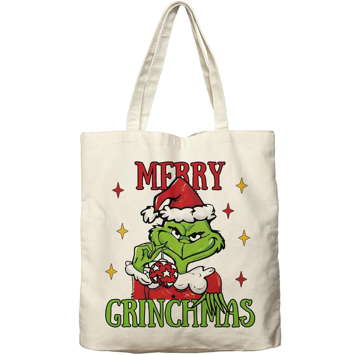 Christmas Canvas Tote Bag For Women - Aesthetic Merry Christmas Tote Bag For Shopping, Grocery, Beach, Gifts
