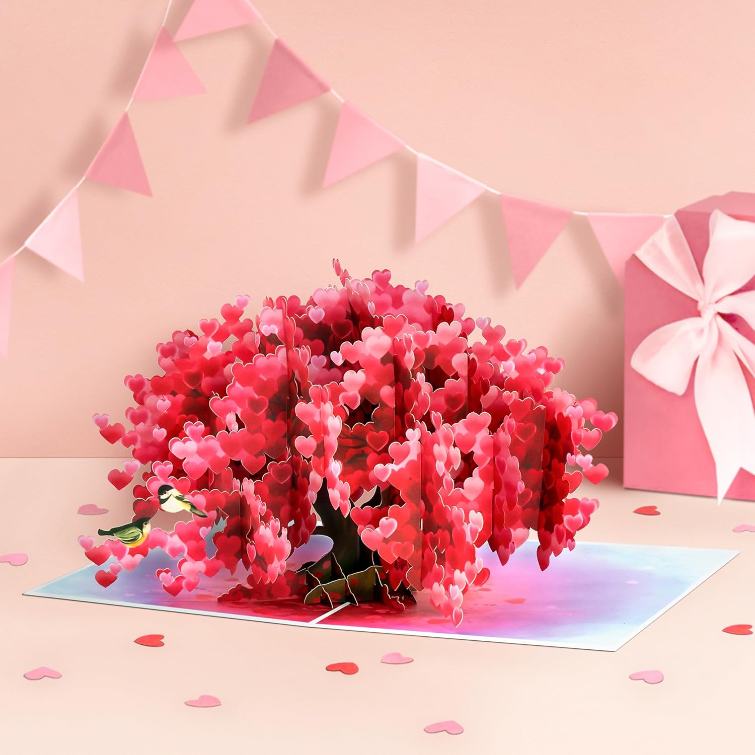 Heart Tree Pop Up Card, Love 3D Popup Greeting Cards, Gifts For Birthday, Mothers Day, Anniversary, Valentines Day, Mom, Wife, Girlfriend, Sister, 5X7 - Includes Envelope And Message Note