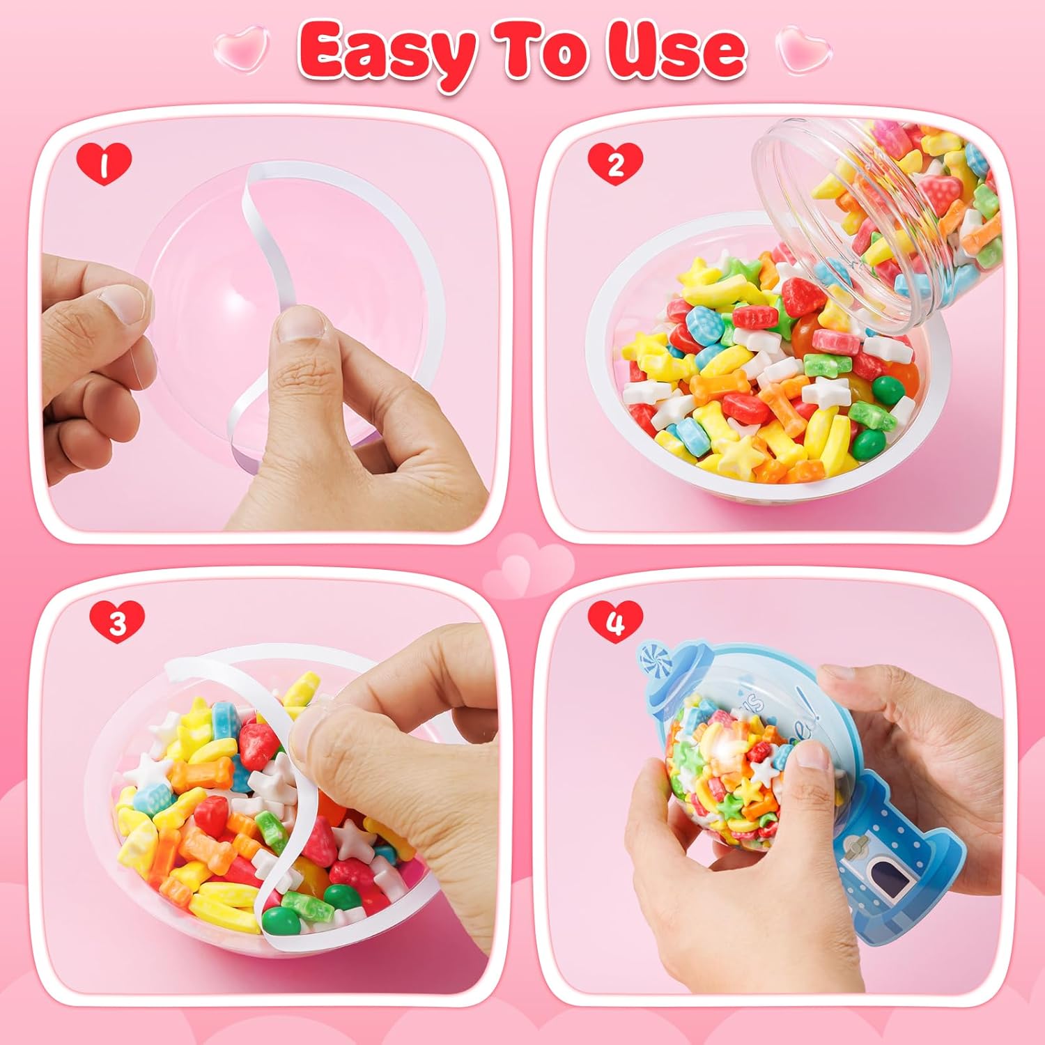 Valentines Day Cards For Kids Classroom, 48 Pack Valentines Candy Cards With Craft Treat Holder, Diy Kids Valentine'S Day Exchange Gifts For Boys Girls Toddler School Rewards Party Supplies