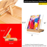 Professional Art Supplies - 142Pcs All-In-One Painting Kits For Adults, Beechwood Easel, Aluminum Alloy Bracket, 30 Quality Brushes, 96 Paints & Other Professional Art Supplies.