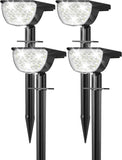 4 Pack 76 LED Solar Spot Lights IP65 Waterproof Cool White Landscape Pathway Lights