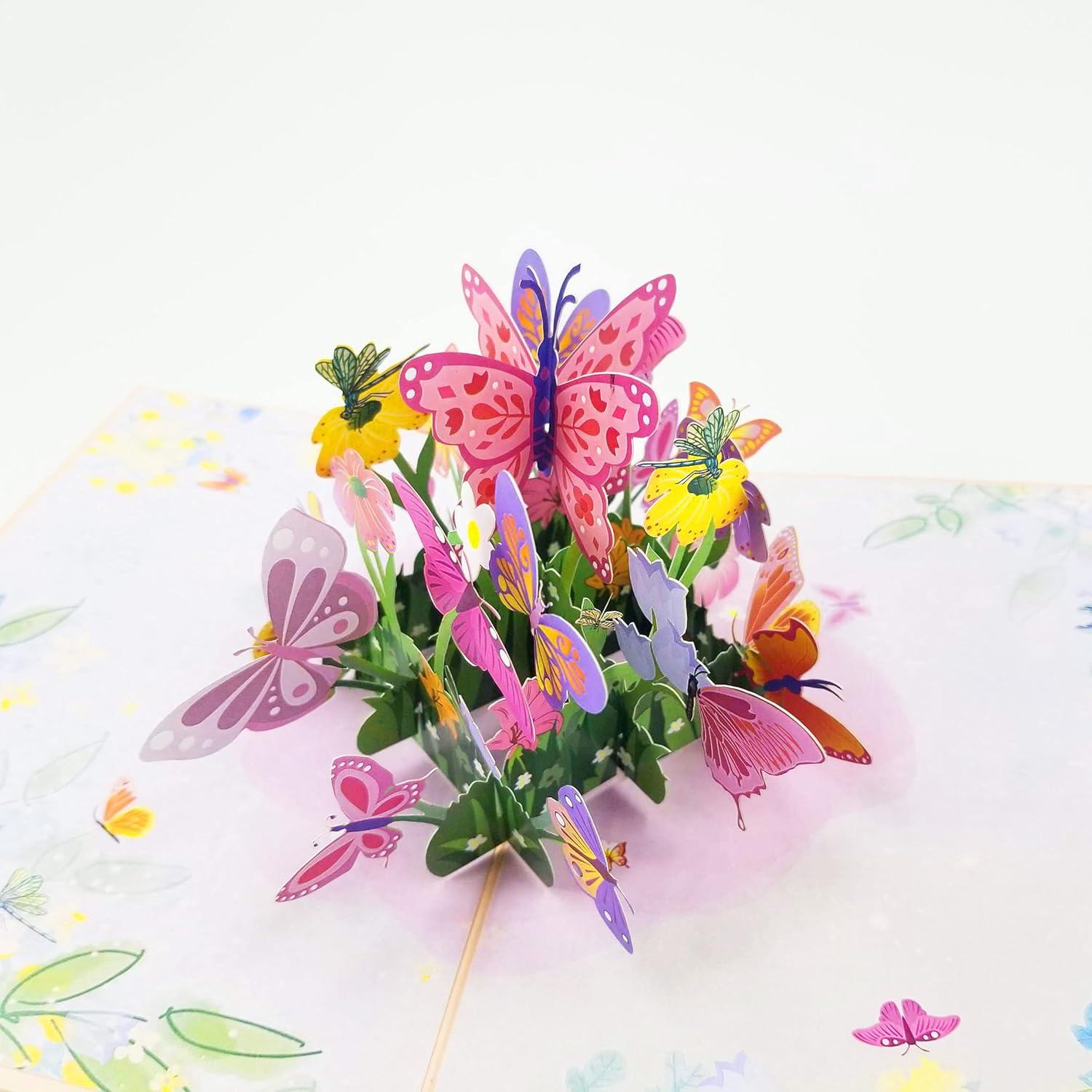 Butterflies Pop Up Greeting Card - Happy Birthday Card, Just Because, Mother'S Day, For Son, Daughter, Kids, Children Butterflies Pop Up Card (Pink)
