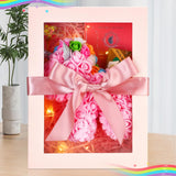 10 Inch Valentine'S Day Rose Unicorn Artificial Rose Unicorn Include Gift Box Greeting Card Necklace Romantic Preserved Moss Birthday Gift For Girlfriend Wife