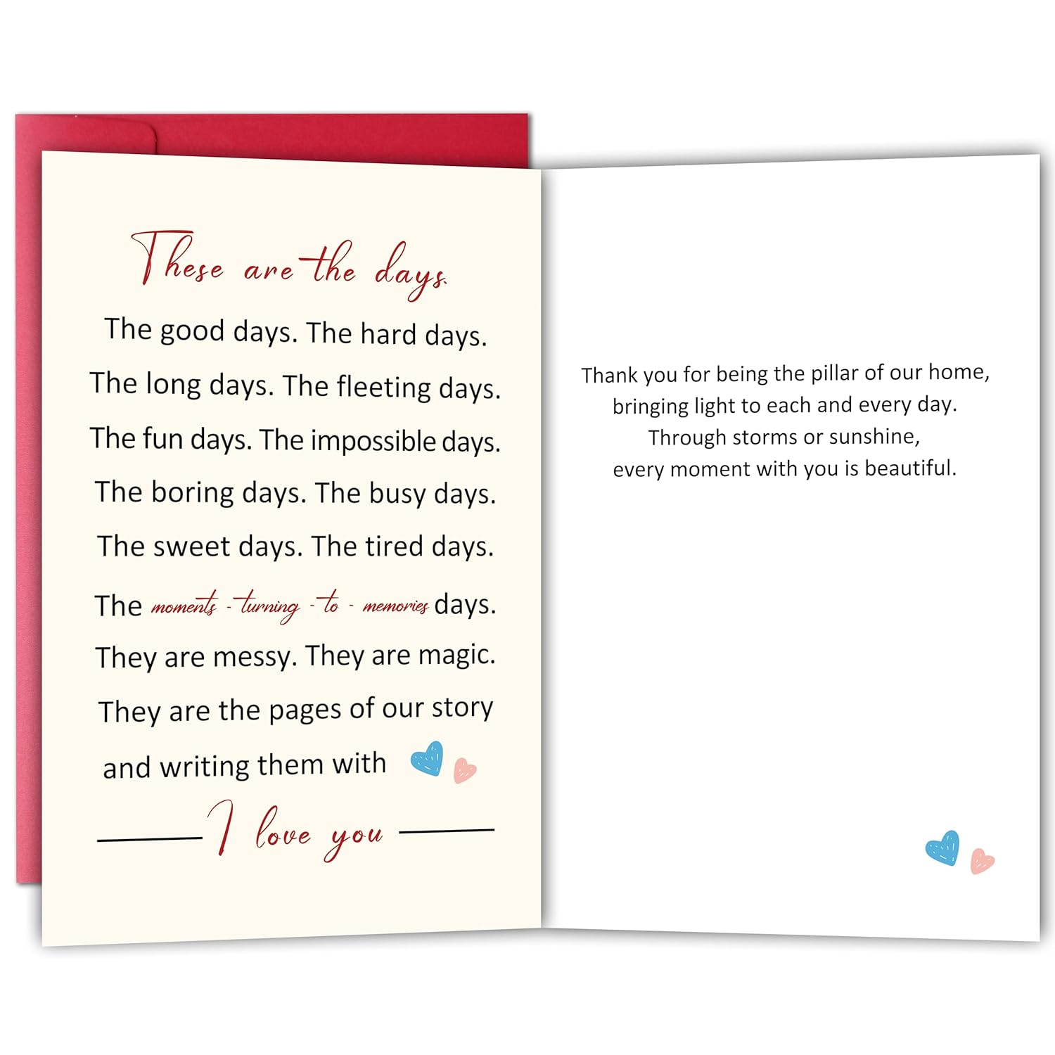 Romantic Poem Birthday & Anniversary Card For Women Men, Sweet Valentine’S Day Card & Gift For Boyfriend Girlfriend Husband Wife, Love You Cards