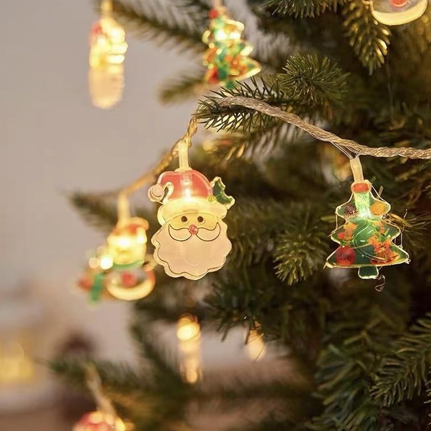 Christmas Decoration Lights Battery Operated, 9.8 Feet 20 Led Cute String Lights, Waterproof Indoor Outdoor Twinkle Chri
