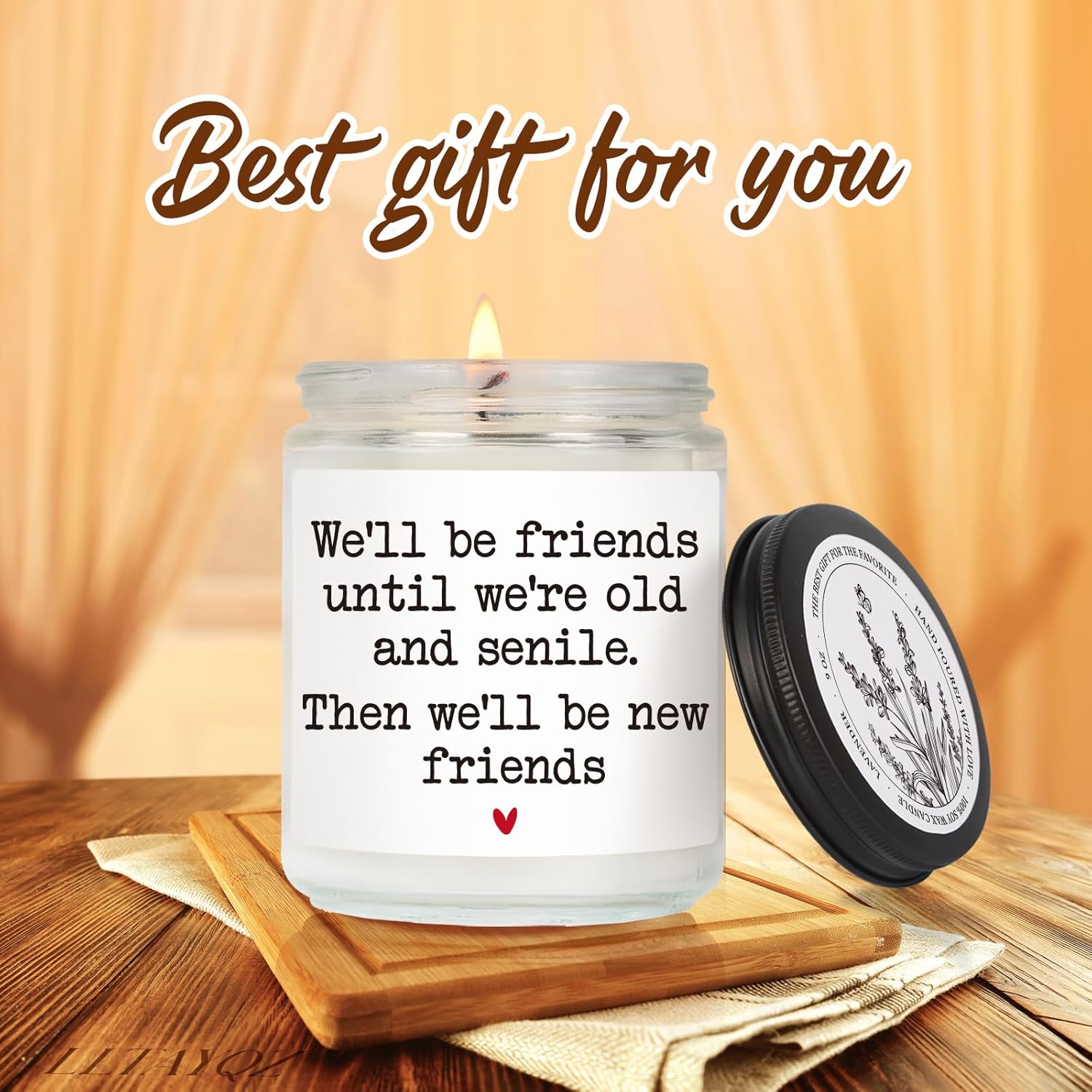 Funny Best Friend Birthday Candle Gift For Woman, We Will Be Friends Until We'Re Old And Senile Candle, Friendship Gifts For Women Friends Female, Funny Friendship Birthday Gifts For Friend-25