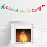 Eat Drink And Be Merry Decorations 15Pcs Eat Drink And Be Merry Banner Red Green Gold Christmas Glitter Paper Decor For Christmas Birthday Party New Year Party Baby Shower Bridal Shower