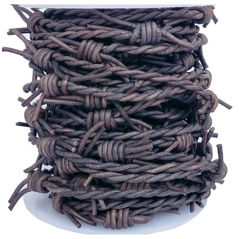 Artificial Barbed Wire Ribbon Trim Real Leather Cord For Party Home Decoration