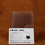 Mom Gifts From Daughter/Son - Laser Engraved I Love You Mom Wallet Card - Heartfelt Christmas, Mothers Day Gifts To Mother