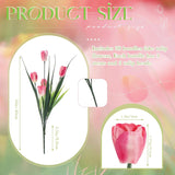 100 Pcs Artificial Tulips Fake Flowers For Outdoor Faux Plastic Spring Flowers For Home Garden Indoor Kitchen Office Wedding Valentines Easter Decor(Pink)