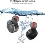 T10 Bluetooth 5.3 Wireless Earbuds, IPX8 Waterproof, Mic, Deep Bass, Black