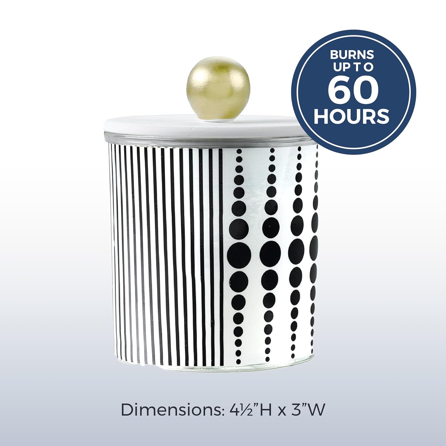 PartyLite White Clove Monochrome Jar Candle – Modern Black & White Design, Mandarin, Matcha, Shiso Leaf, White Clove, Amber & Hazelnut Wood Scent, 40-60 Hours Burn Time