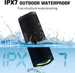 V40 Waterproof Bluetooth Speaker, 24W Stereo, 24H Playtime, TWS, RGB Lights