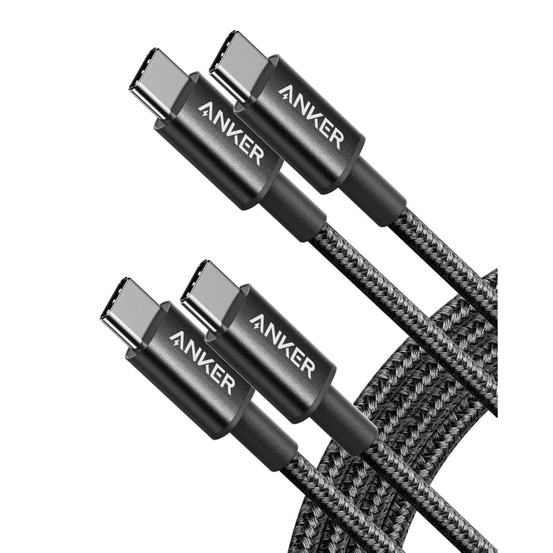 Anker USB C Cable, New Nylon USB C to USB C Cable (6ft 60W, 2-Pack, USB 2.0),
