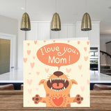 Birthday Cards For Mom From The Dog - I Love You - Happy Birthday Card For Mom From Pet, 5.7 X 5.7 Inch Mother'S Day Pet Greeting Cards Gift For Mommy Mum Mama