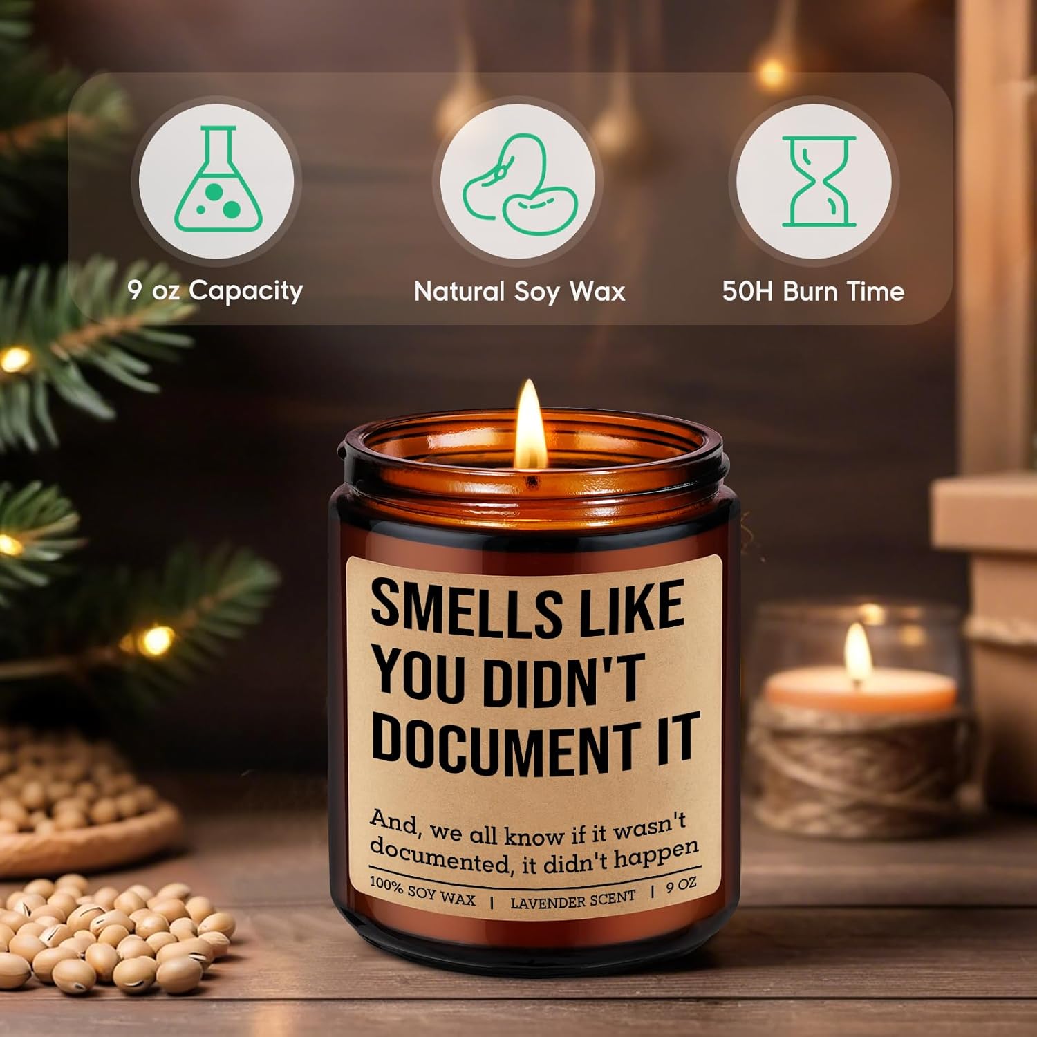 Candles - Hr Human Resources, Funny Office Gifts For Coworkers, Boss Gifts For Women, Men - Valentines Day, Birthday, Work Present For Coworker, Boss Lady, Employee, Manager, Social Worker, Nurse