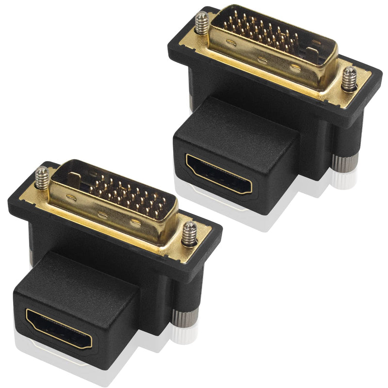 Hdmi To Dvi Adapter 90 Degree Up Down Angled Dvi Male To Hdmi Female Adapter F