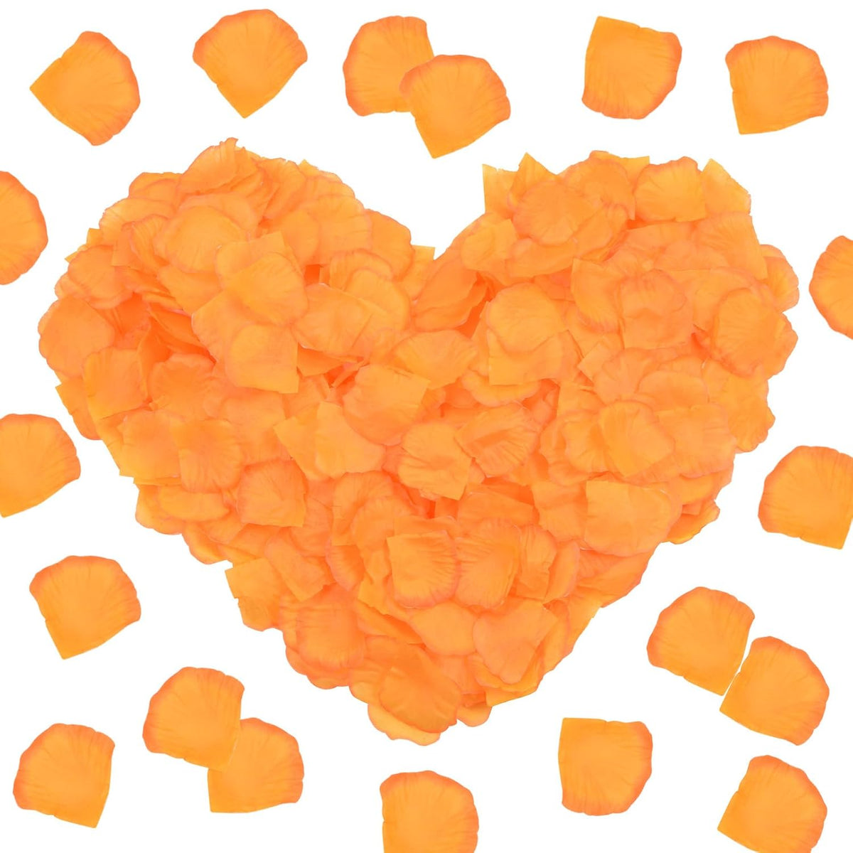 3000-Pack Silk Artificial Flower Rose Petals, 1.97X1.97 Inch Silk Rose Petals Wedding Faux Flowers For Wedding/Party/Aisle Runner/Bridal Shower/Table Decor [Orange]