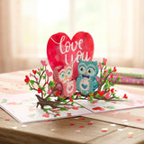 - 3D Owl Valentines Card, Pop Up Valentines Day Card For Wife, Husband, Him, Her, Girlfriend, Boyfriend, Adults | 6X8 In Romantic Valentine Pop Up Cards, Anniversary Cards With Envelope