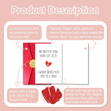 Funny Anniversary Or Birthday Card For Husband Dad, The Best Husband And Dad, 8 In X 5.3 In Starry Sparkly Greeting Card With Red Envelope And Sticker
