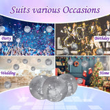 4 Pieces 11 Inch Inflatable Disco Ball ?Inflatable Ball With Disco Ball Cover Rope?Christmas Hanging Decorated ?Disco Ba