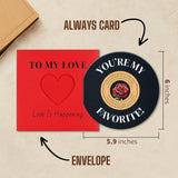 Gifts For Him Men Valentine’S Day - Romantic Valentine’S Card, Valentines Day Decorations, Anniversary Birthday Gift For Husband, Boyfriend, Wife - Valentines Gifts For Him Her - Vinyl Love Card