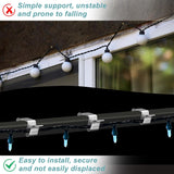 100 Pcs Metal Christmas Light Gutter Hooks? Xmas Light Gutter Hangers? Hanging Clips Outdoor Seasonal Lighting Hooks Holiday Light Clips Gutter Light Hangers Roof Hooks For Outside String Lights