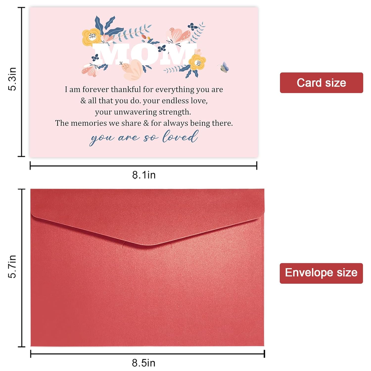 Sentimental Mother’S Day Card For Mom, Funny Love Card For Mother, Birthday Card From Daughter Son, I Am Forever Thankful For Everything You Are & All That You Do