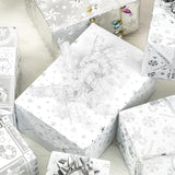 30 Inch Silver Christmas Wrapping Paper Roll - Jumbo Roll Silver Snowflakes, Candy Cane Holiday Collection With Metallic Foil Shine - 4 Rolls - 30 Inch X 120 Inch Per Roll