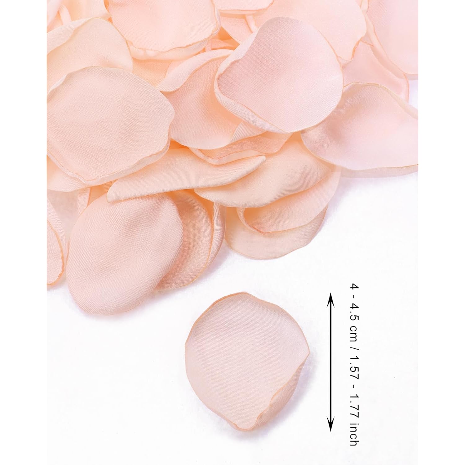 Silk Rose Petals 100Pcs Satin Flower Petals For Wedding Flower Girl Basket Table Centerpieces Scatter Confetti Bridal Shower Party Decoration (Blush)