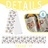 Shower Decorations Pooh Bear Party Tablecloth 72X13 Inch, 1St Birthday Party Supplies For Boys & Girls, Blue Theme Table Cover For Dessert Table, Gender Reveal