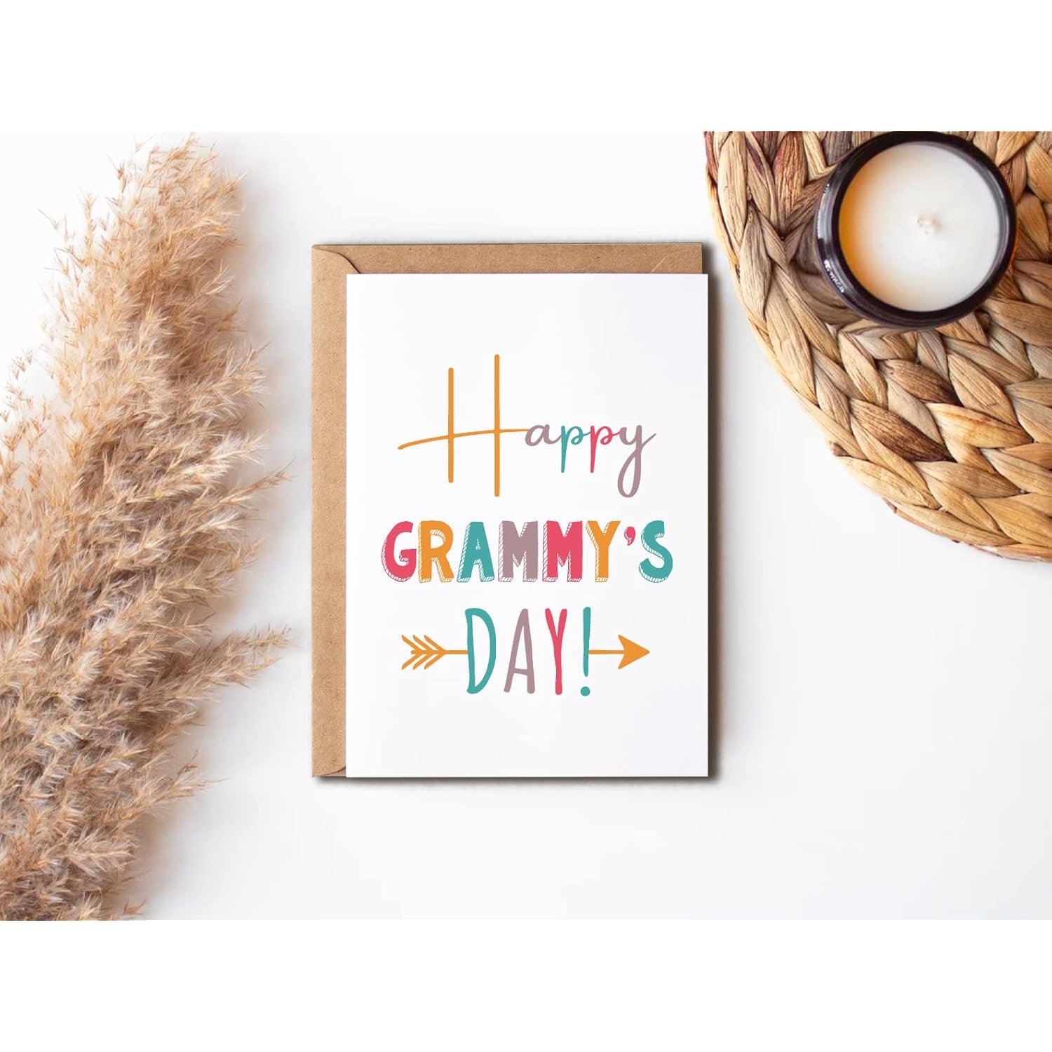 Greeting Card For Grammy Or Grandma. Premium 5 X 7 Inches Birthday Or Mother'S Day Card. Includes Envelope.