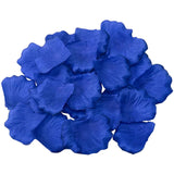 1200Pcs Royal Blue Silver White Silk Rose Petals Artificial Flower Petals Table Scatter Aisle Runner Wedding Bridal Shower Graduation Bachelorette Celebrate Boy Baby Shower Decoration