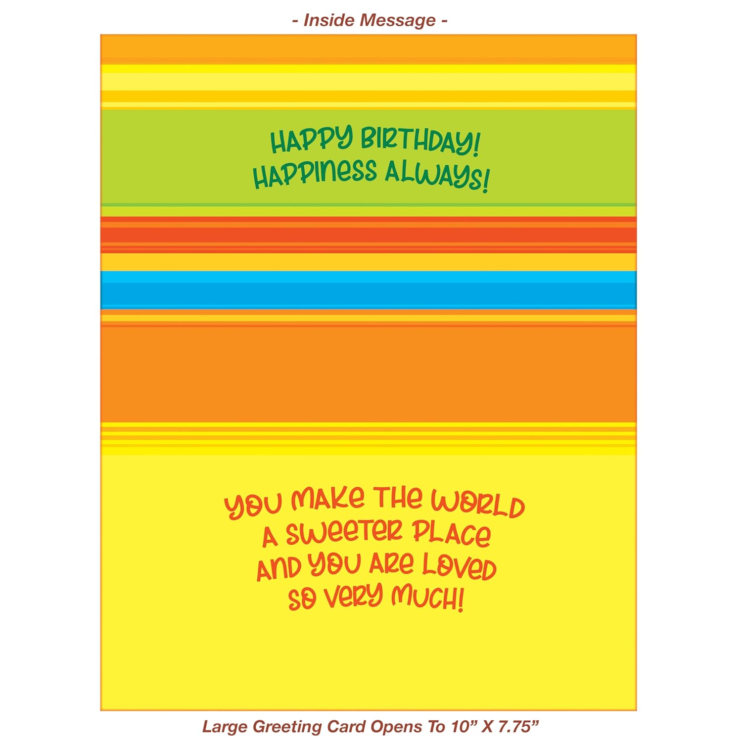 - Birthday Card For Granddaughter - Made In Usa - Perfect Size: Opens To A Generous 10" X 7.75" - 95367